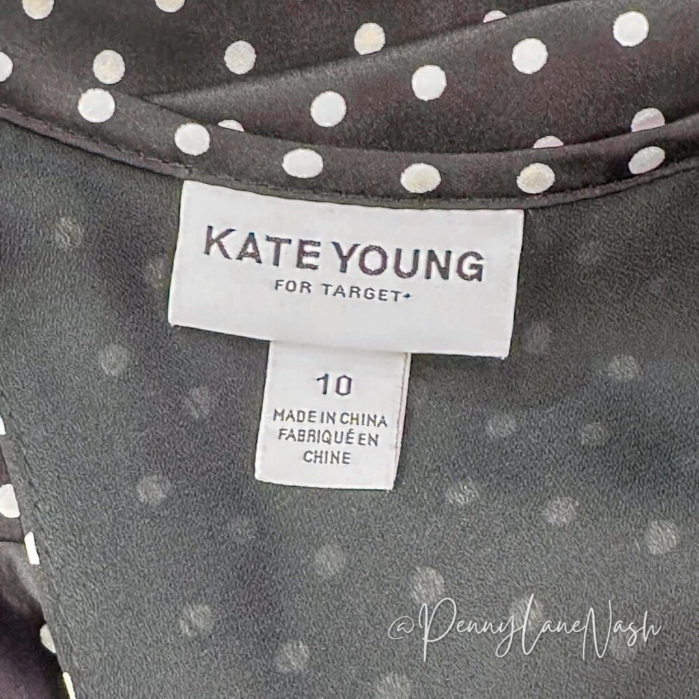 Kate Young Satin Polka Dot Open Back Maxi Dress - Picture 14 of 16